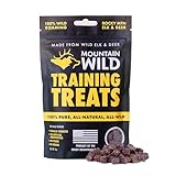 MOUNTAIN WILD Training Treats for Dogs & Puppies – Elk & Venison Protein Puppy & Dog Treat – High Value, All-Natural, No Fillers, Grain-Free, No Artificial Preservatives – 4oz, 1 Bag