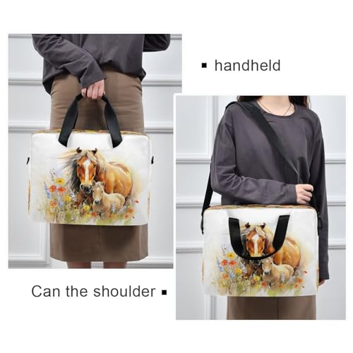 Funda para laptop con diseño de caballo y flores miniatura 7