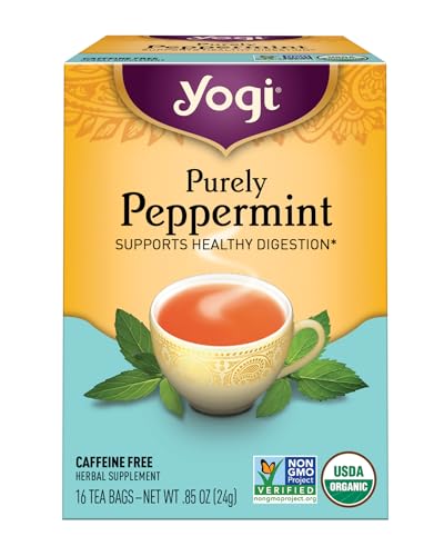 Yogi Purely Peppermint Tea 16BAGS NET WT 0.85OZ (24G)