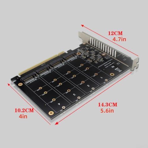 Controlador RAID de software 4 bahías con divisor PCIe x16 para PC 6