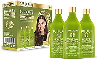 Brazillian Keratin Supreme Hair Smoothening Kit, Ideal For Thick, Persistent, and Afro Hair, Straightness and Soften Hair, 3x1000 ml