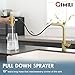GIMILI Gold Touchless Kitchen Faucet with Pull Down Sprayer, 15” Hight Single Hole Handle Kitchen Sink Faucets