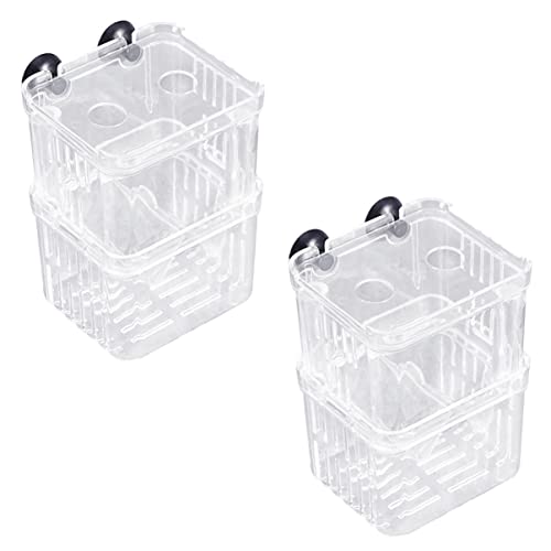Sosoport 2 Piezas Caja De Incubación De Alevines Filtro De Acuario Tanques Luz del Tanque De Peces Mascota Decoración Pecera Equipo Titular De La Planta del Acuario Gubia Cesta El Plastico