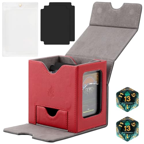 diceevil Card Deck Box with Dice Tray, Holds 100+ Cards