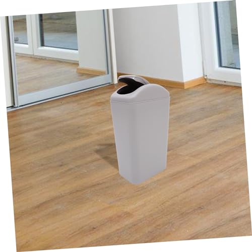 Caneca de basura estrecha con tapa Hemobllo para baño miniatura 4