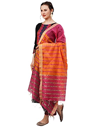 Image of INDO ERA Women's Cotton Straight Kurta Pant With Dupatta Set