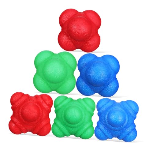 Agility Training Balls 6 Pcs Reflex Balls Unique Shape for Hand Eye Coordination