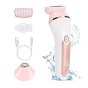 Electric Razors for Women – 2-in-1 Lady Rechargeable Shaver for Legs, Arms, Face Hair Removal – Cordless, Waterproof, Painless Women Electric Shaver with Travel Lock – Wet & Dry.
