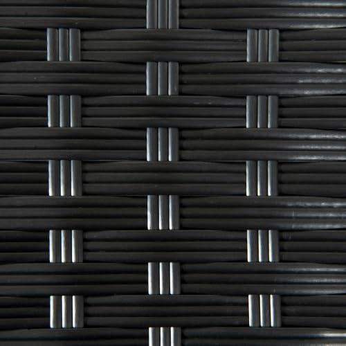Outsunny Rattan Side Table Outdoor Coffee Table Patio Garden Black - Image 9
