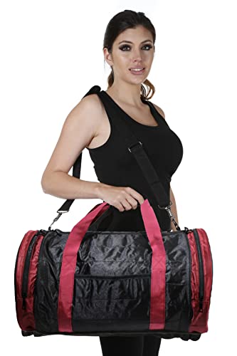 Gilbin 2 Piece Travel Set Carry on Garment and Duffel Bag with Detachable Shoulder Strap Great for Travel (Optional To Add Your Personalization Embroidery) (With Out Embroidery)4