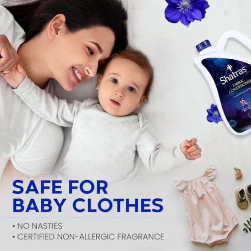 Image of Shatras Fabric Conditioner Liquid | Long Lasting Freshness with 2X Royal Perfume | Safe for Baby Clothes | For Top Load & Front Load Washing Machines | Soft & Shiny Clothes | 5 Litre
