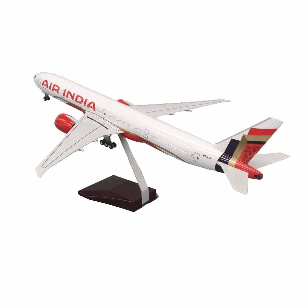 Breatoi! Diecast Aeroplane Display Model with Light : (Air India Boeing 777-46 m)-image-48