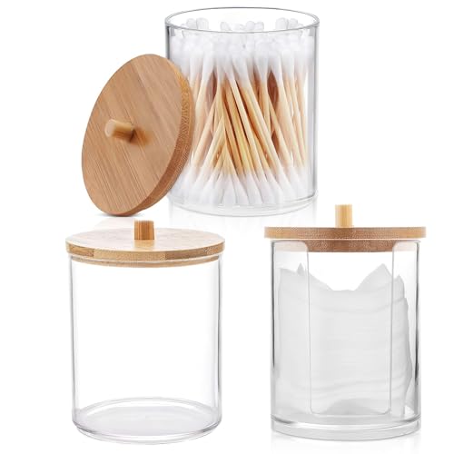 Dispensador de Algodón Desmaquillante,3 PCS Caja de Hisopos de Algodón con Tapas de Bambú Organizador de Almohadillas Caja Organizador de Maquillaje para Organizador de Almacenamiento de Baño Dispensador de Algodón Desmaquillante,3 PCS Caja de Hisopos de Algodón con Tapas de Bambú Organizador de Almohadillas Caja Organizador de Maquillaje para Organizador de Almacenamiento de Baño