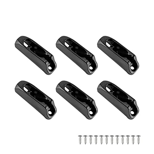 SHENYI Matériel Marin 6pcs Noir Nylon Card Cordon Embout de Cordon de Cordon de Cordon de Serrure pour la sécurité en Plein air Canoë-k-a-y-a-k Surfing Bateau Accessoires Cover