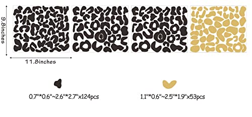 Polka Dots Wall Decals Gold Wall Decal Leopard Decals Cow Vinyl Wall Decal Abstract Wall Stickers Removable Peel And Stick Wall Sticker For Living Room Bedroom Decor #TOP5