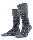 ESPRIT Herren Twill Boot Nachhaltige Biologische Baumwolle Wolle halbhoch mit Muster gestreift 1 Paar Socken, Blau (Light Denim 6660), 43-46