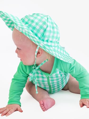 Image of RUGGEDBUTTS Baby /Toddler Boy Swimsuit, One Piece Zipper Rash Guard Sunsuit with UPF 50+ Sun Protection