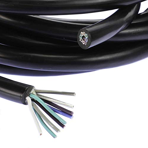 VOODOO 18 AWG Gauge 9 Conductor Speed Blue Wire Speaker Trailer Copper Stranded (20 FT)