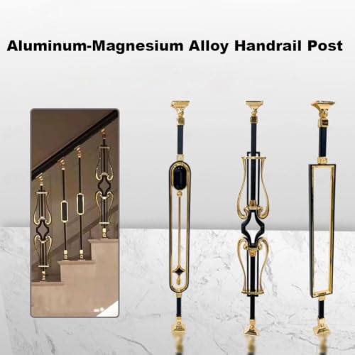 Balaustres de metal para escalera con diseño elegante y ejes de aleación de aluminio premium 5