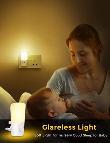 Night Light Plug in Wall, LOHAS Dimmable Night Lights Dusk to Dawn, Warm White 3000K, 5-80LM - Image 4