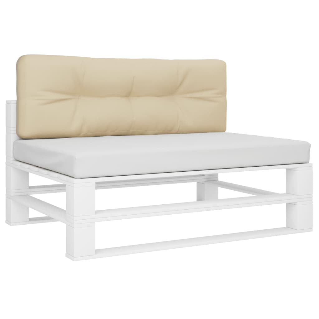 Solivagant Coussin de Palette Beige 120x40x12 cm Tissu,(2.25 KG)