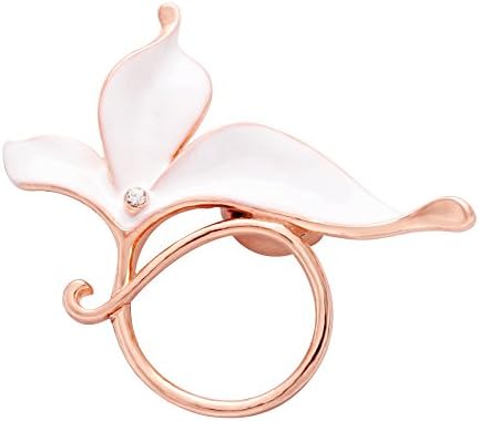 SENFAI Lovely Enamel Flower Magnetic Clip Eyeglass Holder Brooch Custom Jewelry(White 3)