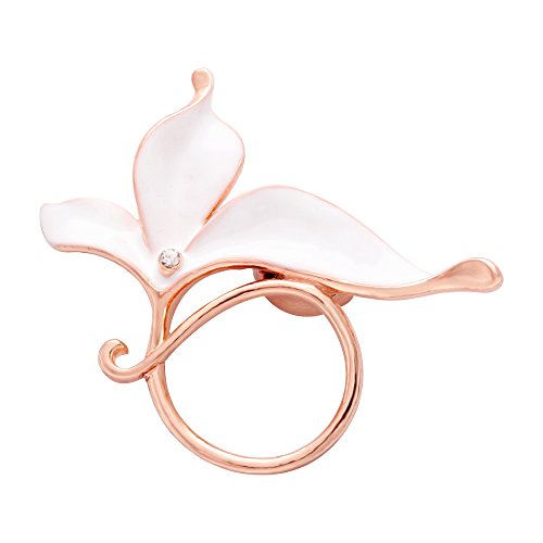Image of Lovely Enamel Flower Magnetic Clip Eyeglass Holder Brooch Custom Jewelry