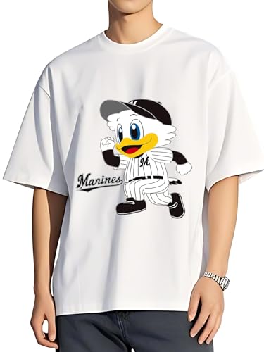 [WZLODZQ] メンズ Tシャツ 千葉ロッテマリーンズ グッズ 半袖 カットソー 綿 ティーシャツ 大きいサイズ 人気 面白い かっこいい 春夏服 トップスのサムネイル