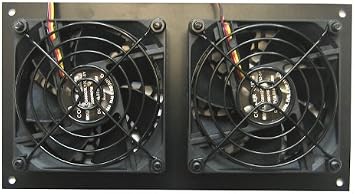 Coolerguys Pre-Set Thermal Controlled Cooling Kits for Cabinets, AV, and Components (Dual 80mm, Metal)