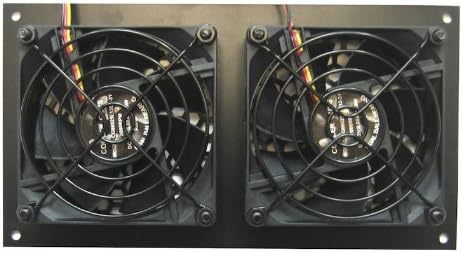 Coolerguys Pre-Set Thermal Controlled Cooling Kits for Cabinets, AV, and Components (Dual 80mm, Metal)