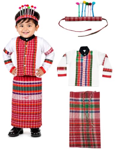 Image of BookMyCostume Mizoram Indian Eastern State Folk Costume - Male 6-7 Years