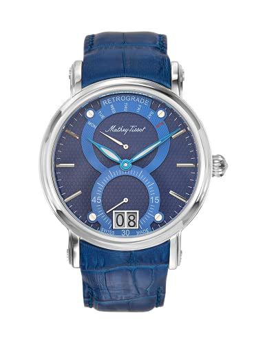 Mathey-Tissot Leather Swiss Made Analog Blue Dial Men Watch - H7022Abu, Blue Band (B09MT7ZBQY) Amazon Price History, Amazon Price Tracker