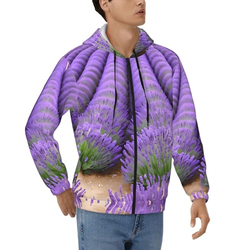 Sweat à capuche romantique homme zippé cordon poches veste sport