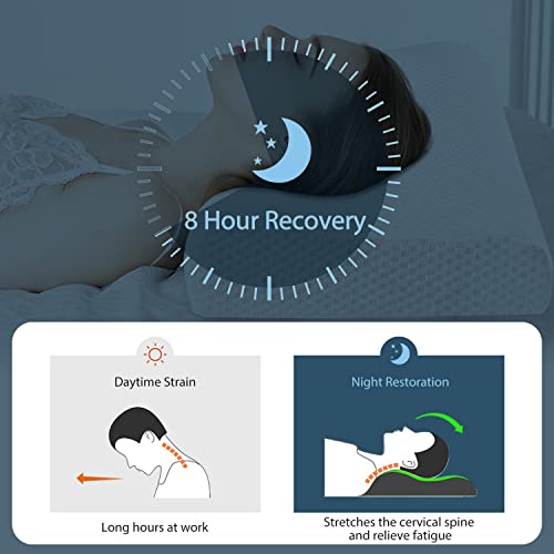 Findigit Ergonomic Orthopedic Cervical Contour Support Memory Pillow For Side Sleeping , Foam Pillow For Neck Shoulder Pain With Washable Cover Alleviates Pain Ideal For Head, Neck, Spine #TOP4