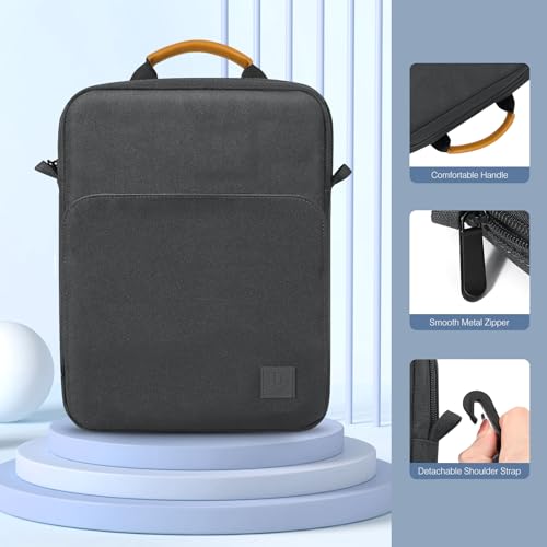 Image of Dadanism 9-11 Inch Tablet Sleeve Bag Carrying Case with Shoulder Strap for iPad 10th Gen 10.9 inch, iPad (A16) 11 inch, i Pad 9 /8 /7th 10.2 inch, i Pad Air /Pro 11 inch, i-Pad Air 5 /4,Galaxy Tab A9+ Plus 11 inch,Space Gray