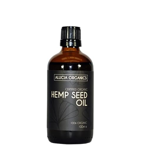 Huile de graines de chanvre (Hemp Seed Oil) certifiée bio de Alucia Organics 100ml - pur, naturel, pressé à froid, végétalien, pour la peau, le visage, le corps, le massage Cover