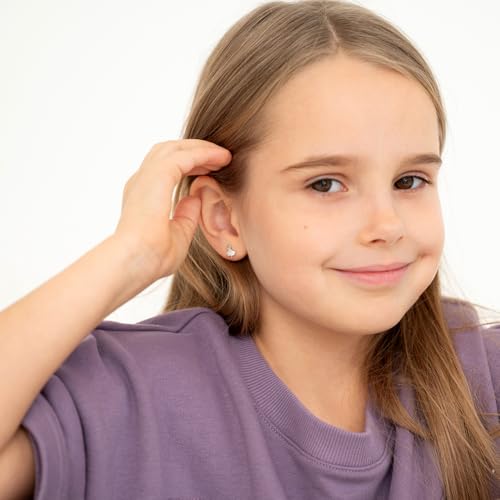 925 Sterling Silver Twirling Ballerina Safety Screw Back Earrings For Young Girls - Children's Dancing Ballerina Earrings For Special Occasions2