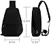 Sling Bag Chest Shoulder Backpack Crossbody Bags for Men Women Travel Outdoors (Black)
