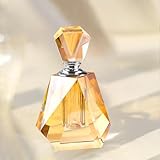 CNCRMEM 14ml Champagne Gold Crystal Perfume Bottle,Seamless High-Clarity Design,Refillable Travel & Vanity Decor,Luxury Gift