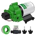 RVGUARD Fresh Water Pump, 12V DC Self Priming Diaphragm Water Pump, 3.5 GPM with Strainer Filter, Adapters, for RV, Yacht, Garden, Camper