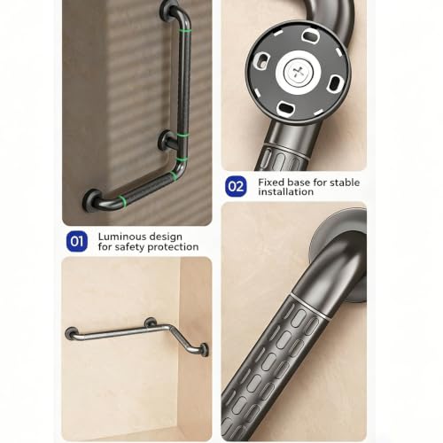 Barre d'appui de douche 50x70cm gauche droite supporte 300 kg antidérapante