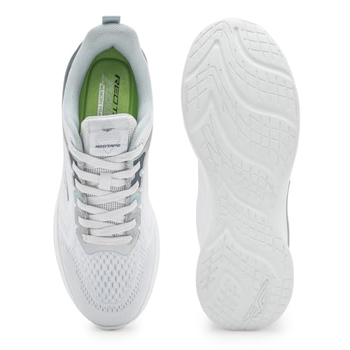 Image of Red Tape Men's Sneakers Blue White Mesh Pu Round Lace-Up All-Day Comfort