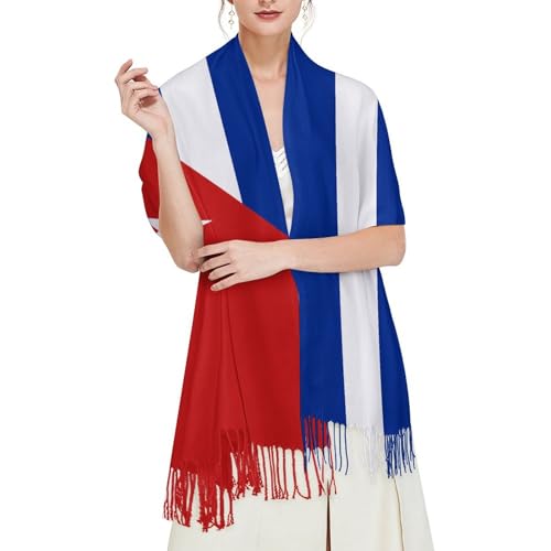 Tassel Scarves for Women,Patriotic Theme Flag Pattern Long Shawl Wraps Scarf Warm Printed Scarfs for Winter Fall Scarves-97