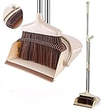 Broom and Dustpan Set Upright Self-Cleaning Sweeping Standing Set Use for Office Kitchen Home and...