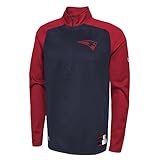 Outerstuff NFL Men's New England Patriots Performance 1/4 Zip Pullover Fleece Top, O-Line Size L