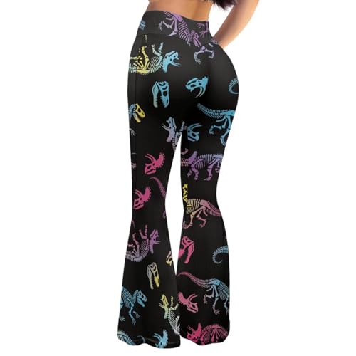 SYtrade Women's Flare Yoga Pants Spring Casual Long Bell Bottoms with Elastic Waist2