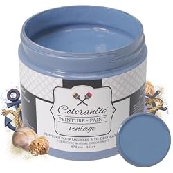 Colorantic Vintage Furniture Chalk Based Paint for DIY Home Decor Craft Art (Sailor, 16 oz)