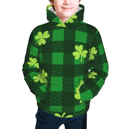 Happy St. Patrick's Day5 Kid Hoodies Boys Sweatshirts Girls Pullover with Pocket3
