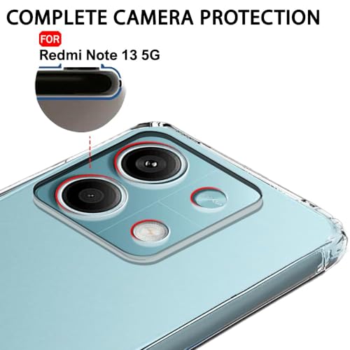 Image of COVERBLACK Soft Rubber Back Cover for Mi REDMI Note 13 5G 2024 - Transparent