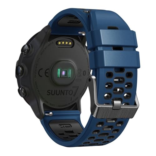 [JUSUTEK] �V�l�C �O�񌊒ʋC���V���R�[�����v�o���h �R���p�`�u�� Suunto 7/9/9 Baro/D5/Spartan Sport ��p 24MM�� �X�e�����X�{�^��,���߂��ȒP �j���������p �r���v�o���h �S���r���v�ւ��o���h for SU